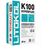 Клей высокоэластичный для укладки крупноформатных плит HYPERFLEX K100 (класс С2 TЕ S2) серый 
